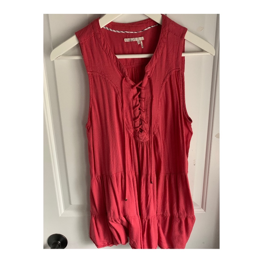 Pink cross tie Anthropologie tank